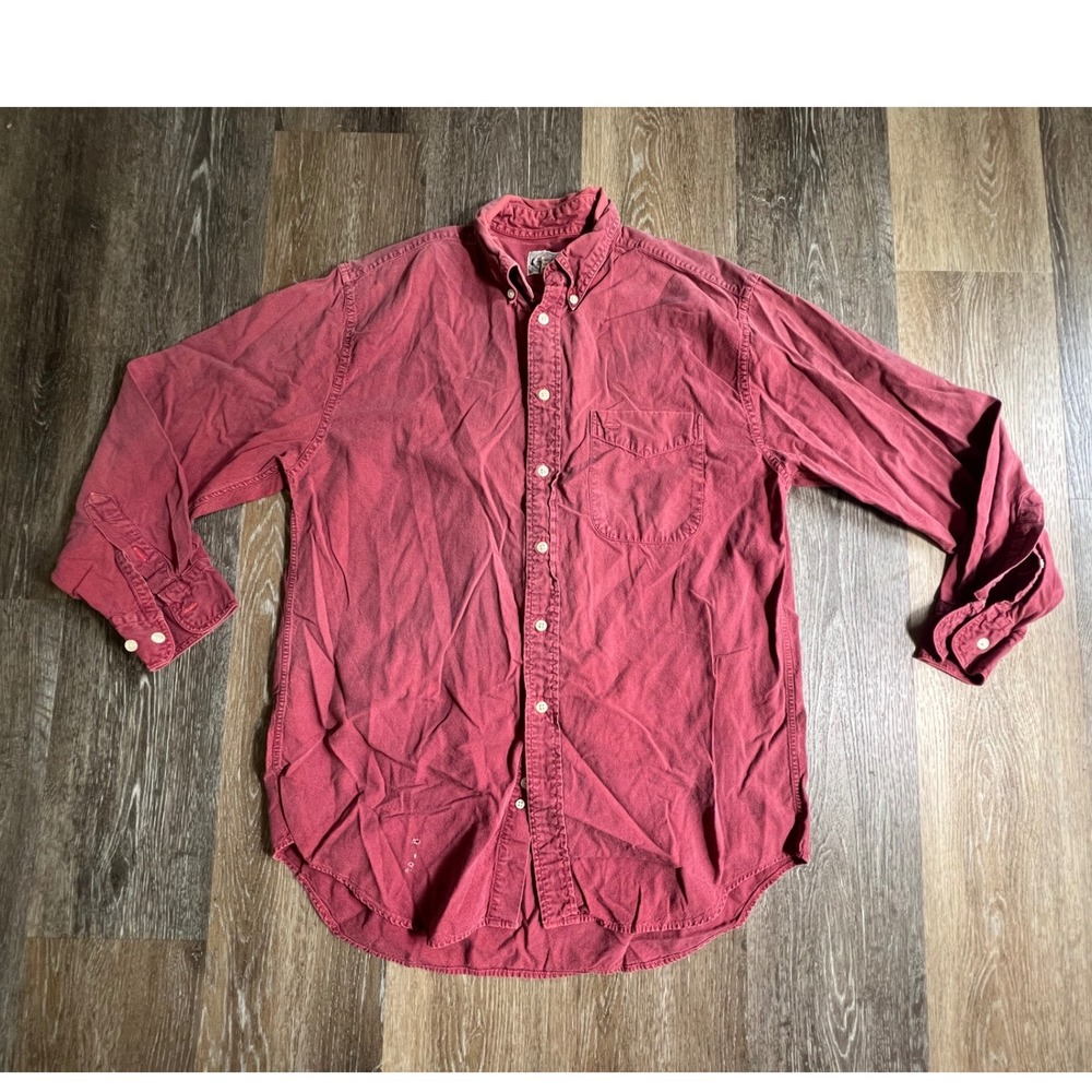 Abercrombie & Fitch Button Down Shirt Mens M Red Long Sleeve Cotton 4339